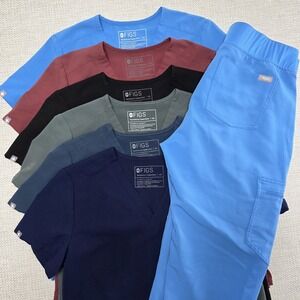 Figs Catarina Women's One-Pocket Scrub Lot‎ Of 6 Tops XS And 1 pants Size S READ